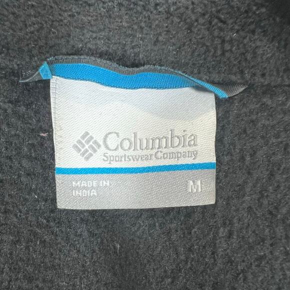 Columbia Granite Mountain Fleece Jacket Gray Black Medium Zip Up - Picture 2 of 8